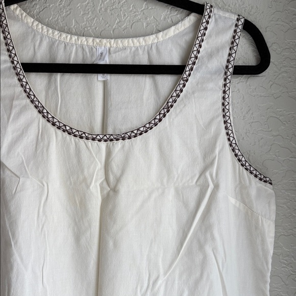 Gap Body White Embroidered 100% Boho Tunic Cotton Dress - Picture 1 of 13